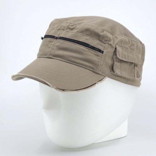 Image of The Vintage Year Washed Cotton Distressed Cadet Hat - Tactical Military Baseball Cap for Men & Women, Outdoor Casual Wear