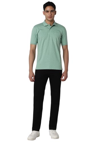 Image of Peter England Men's Cotton Regular Fit All Over Printed T-Shirt | Rich