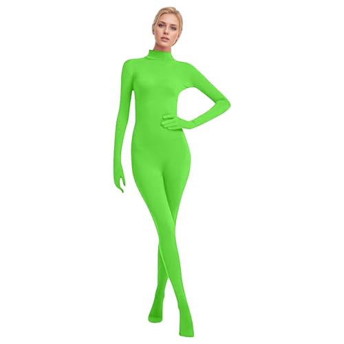Costume Cosplay pour adulte, Deguisement Seconde Peau, Costume fond vert, Combinaison Intégrale Exposés Yeux et Bouche, Deguisement Halloween Adulte, Pour...