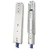 【Capacité de charge de 220 kg/ 440 lb】 Les glissières de tiroir ont une capacité de charge deux fois supérieure en raison de la bille et du rail de roulement épaissis et améliorés.La capacité de charge est augmentée de 100 kg (220 lb) de glissières ordinaires à 220 kg (440 lb).C'est donc le choix parfait pour tous les types de tiroirs lourds.