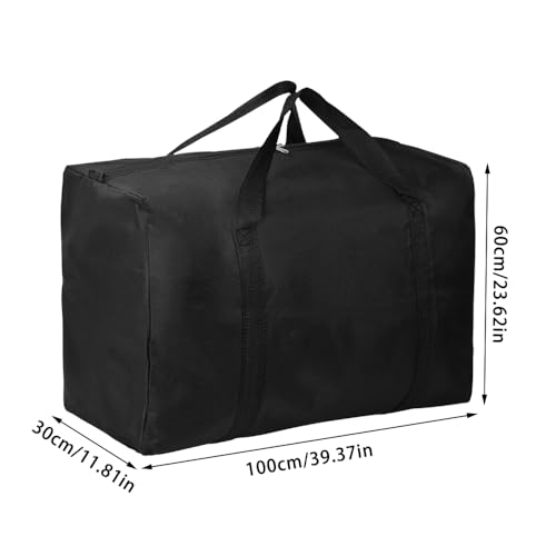 oupados Schwarz Oxford Aufbewahrungstasche Verdickt Große Wasserdicht Aufbewahrungstasche Groß Umzugstaschen XXL für Bewegen Reisen Sowie Zum Ordnen Und Aufbewahren Von Kleidung 100×30×60cm