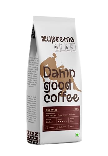 Image of Zupreme Coffee Red Wine Barrel Aged | Premium Specialty Coffee Beans | Oak Barrel Infused | Rich, Smooth & Aromatic | Freshly Roasted | Limited Edition Coffee | 500 Grams