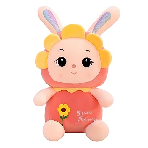 Image of A Little Swag Cute Sunflower Rabbit Bunny Stuffed Doll Plush Soft Toys Play for Kids Boys Girls, 25 cm