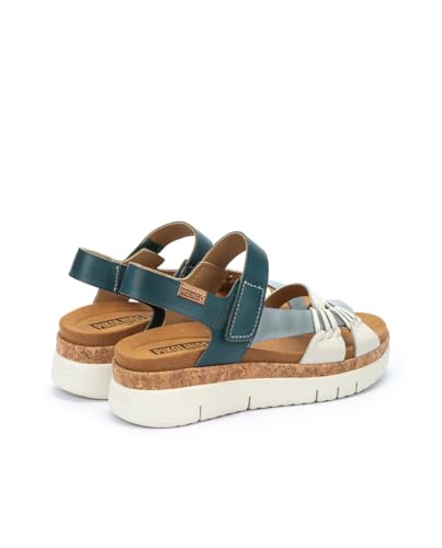 Image of PIKOLINOS Palma W4N-0968 Women's Sandals - Stylish Premium Leather Wedge Sandals - Cushioned Insole, Hook & Loop Closure, Ultra-Light Sole for Everdat Walking