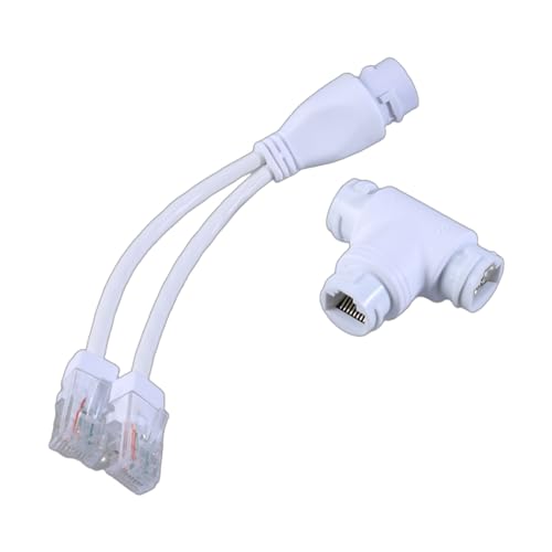 Kangnice POE Splitters Networking Cabling Connectors Three-Way RJ45 Connectors for Security Camera Install Accessory