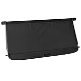 IKON MOTORSPORTS, Cargo Cover Compatible With 2007-2017 Jeep Compass & Patriot, Black Tonneau Cover Retractable, 2008 2009 2010 2011 2012 2013 2014 2015 2016