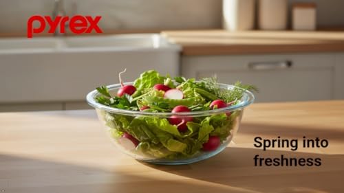 Pyrex 323 1.5qt Clear Glass Mixing Bowl - Made in USA - Thumbnail 3