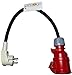 Produktbild maxgo Adapter-Kabel Perilex Winkelstecker auf 16A CEE-Kupplung Kraftstromadapter PCE 400V H07RN-F 5G2,5mm² Gummischlauchleitung Adapterstecker Starkstrom 0,5m