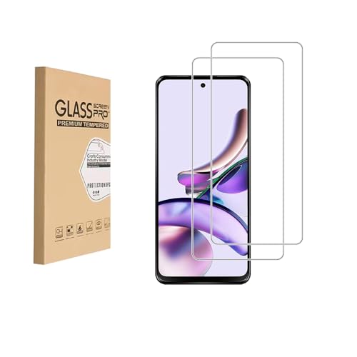 Shunwige [2 PCS] Protector de pantalla de vidrio templado,Diseñado para Moto G13,Cristal templado/Resistente a arañazos/Sólo cubre el área de visualización