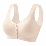ZTFYKLIN Sujetadores Reductores Interior Femenina Moderna E Informal para Mayores, Cómoda Y Agradable La Mujeres Mucho Pecho (Beige, XL) Intimisimi Sujetador Doble Push Up Refuerzo Lateral