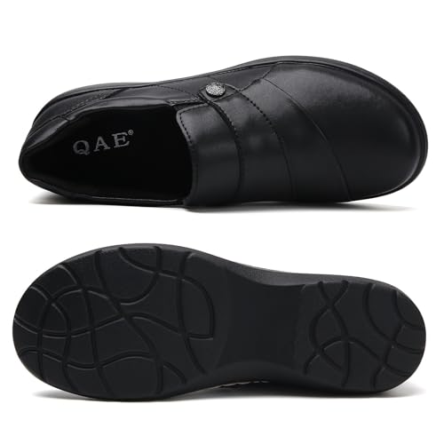 Image of QAE Loafers for Women Orthopedic Shoes Comfortable Slip-Ons Work Flats Womens Business Casual Dress Penny Loafers