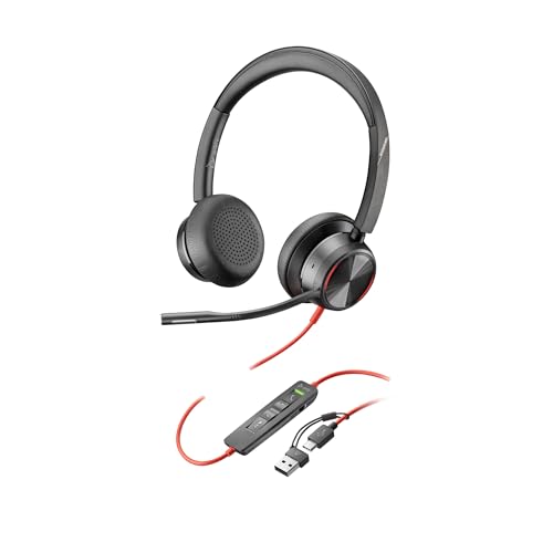 Image of Poly Blackwire 8225 Stereo USB-C Headset +USB-C /A Adapter