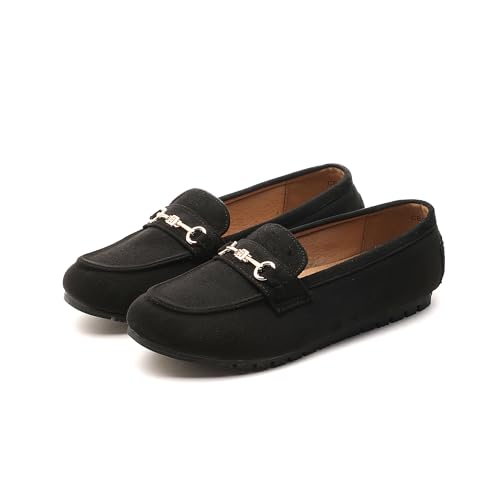 Image of Women's Wide Loafers Casual Slip on Flat Shoes Women's Comfort Penny Loafers with Arch Support Women Dressy Moccasins