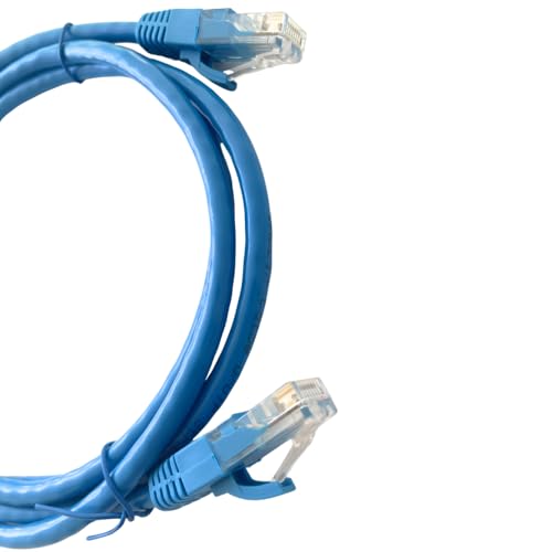 Cordon de brassage UTP Cat 5E bleu de 1,5m en lot de 5 pour connexion ethernet