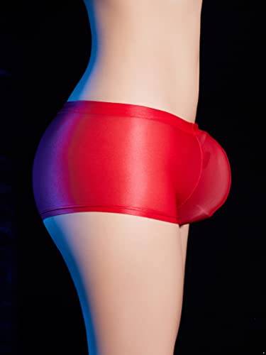 Men's Glossy Satin Panties Sheer Underwear Breathable Boxer Briefs Low Rise Cool Boxers2