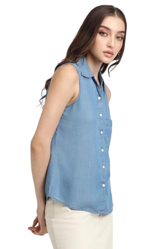 Image of Forever 21 Women Solid Regular Fit Shirt