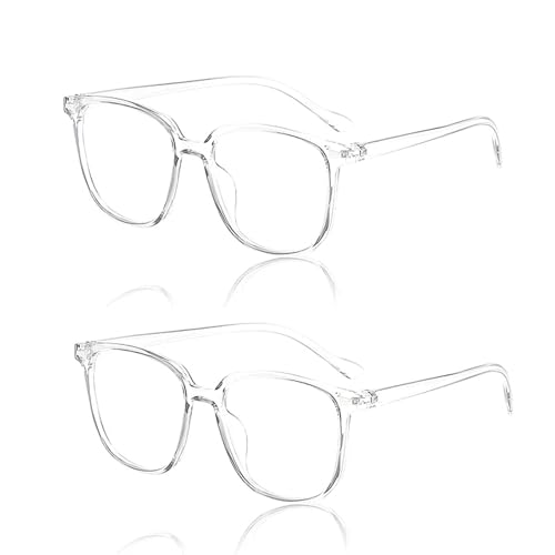 Exsbtay 2 Stück Blaulichtfilter Brille, Schützende Computerbrille Für Damen Und Herren, Blue Light Blocking Glasses, Blaulichtbrille UV Blockiert, Augenbelastung reduzieren, Mode für Damen Herren