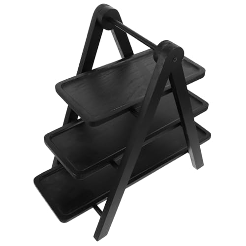 Sosoport Wooden Serving Tray: 3 Tier Space-Saving Food Display Stand for Hotpot Restaurants - Multi-Layer Storage Rack for Efficient Serving