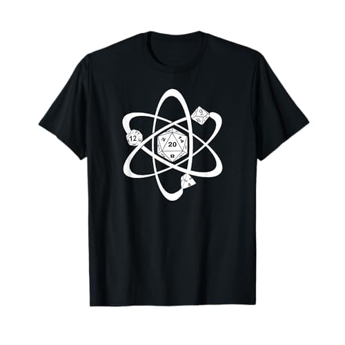 RPG Würfel Atom Cube Brettspiel Dice Dragons Pen and Paper T-Shirt