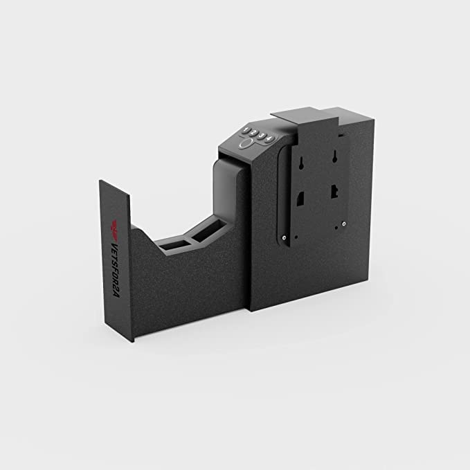 Biometric Speed Safe | Biometric Slide Handgun | Nighstand Gun Safe | Desk Gun Safe | Auto Sliding Door Fingerprint Hand Gun Safe For Pistols