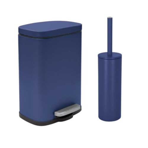 Papelera de pedal 5L Spirella Akira azul para baños modernos