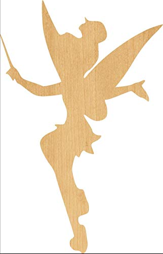 Image of Woodcraft Tinkerbell #0083 Laser Cut Out Wood Shape(Thickness: 1/8 Inch, Size: 5'') Craft Supply