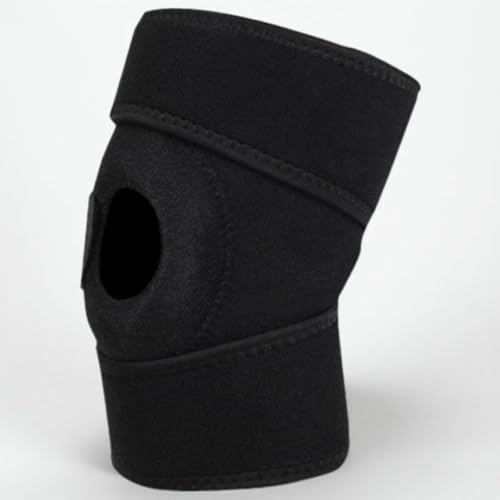 Vazcan® Rodillera Menisco y Ligamento – Compresión Ajustable, Antideslizante, Transpirable, Soporte Rotuliano, Alivio Dolor, Fibra Poliéster, Costuras Reforzadas, Talla Única, Color Negro