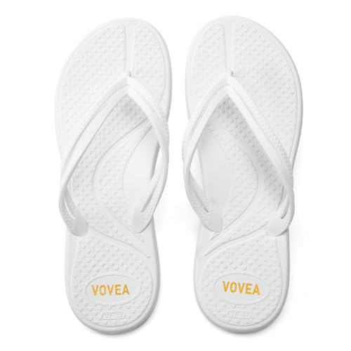 Image of VOVEA Flip Flops For Women Non-Slip Bathroom Shower Shoes Cushion foam Indoor and Outdoor Sandals