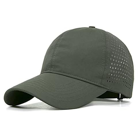 Oversize XXL Baseball Caps,Quick Dry Mesh Sports Hat for Big Heads 22"-25"，Waterproof Lightweight Running Sun Hat. (ArmyGreen) Cover