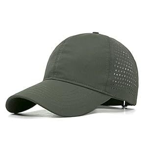 Casquette de Baseball surdimensionnée XXL, Chapeau de Sport en Maille à séchage Rapide pour Grandes têtes de 55,9 à 63,5 cm, imperméable et léger., Vert Kaki, XX-Large