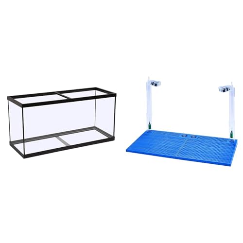 Tetra 55 Gallon Rectangular Aquarium Bundle with Penn-Plax Undergravel Filter for 40-55 Gallon Freshwater & Saltwater Tanks