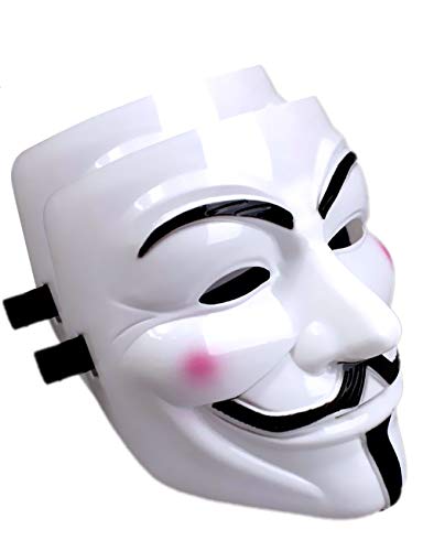 Mcgranny V for Vendetta Mask Scary Halloween Mask for Adult Men Simple Anonyumous Costume Cosplay for Party Carnival and March Protest