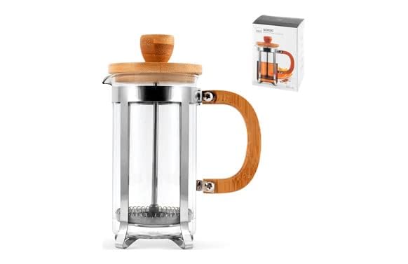 H&H Infusiera in Borosilicato, Inox e Bamboo cc600
