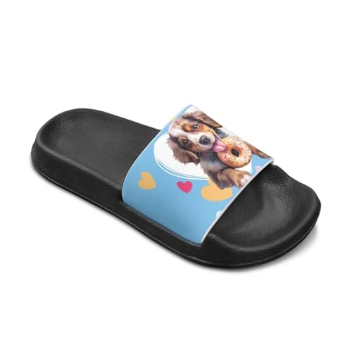 Forchrinse Kids Slide Sandals for Girls Boys Summer Open Toe House Slippers Comfort Non Slip Beach Pool Shower Shoes