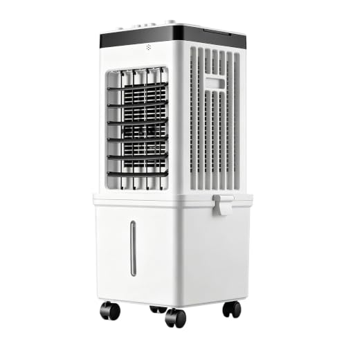 Ventilateur et humidificateur 3 en 1 avec télécommande, refroidissement à eau portable de 15 l - 3 vitesses et de vent 120° minuterie 7,5 Glacière compacte pour (B, One Size)