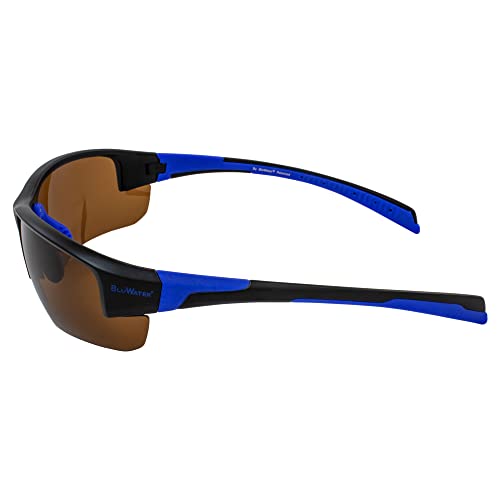 Global Vision BluWater Polarized Samson 3 Boating Watersports & Fishing Sunglasses Black Frame w/Brown Lens3