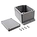 BUD Industries PN-1328-DGMB ABS NEMA 4X Indoor Box with Mounting Bracket 4.53" L x 3.54" W x 3.15" H, Gray