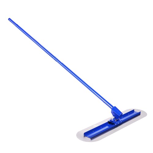 YJINGRUI Betonglätter 120 * 30 cm, Betonverteiler mit 4X1,15 m Stiel zum Verlegen von Betonböden und Zement, Bull Float Concrete Kit (blau)
