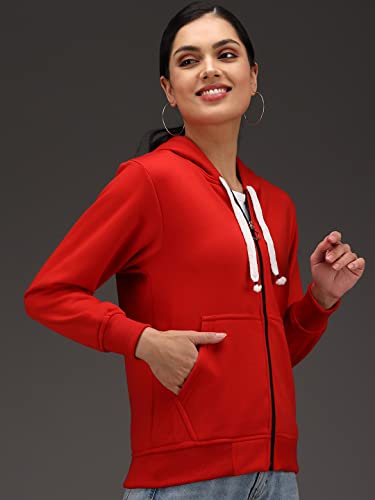 Image of eKools� Women's Fleece Winters Hoodie Sweatshirt Zipper with Pockets (Flee1 Series)