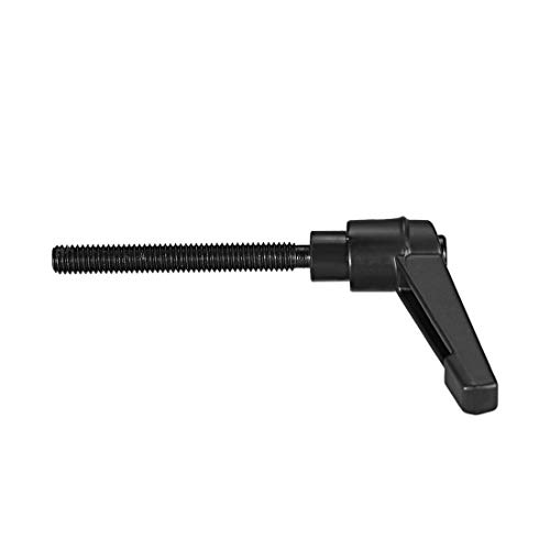 Image of uxcell M6 x 50mm Handle Adjustable Clamping Lever Thread Push Button Ratchet Male Threaded Stud Knobs Locking Rotating Screw Handles Quick Release Bolt Black 3pcs