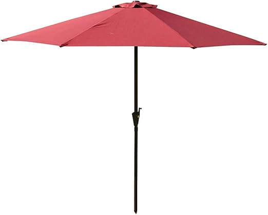 BBZZ Gartenschirm, 270 cm, Sonnenschirm mit 8 stabilen Rippen