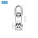 PATIKIL Single Pulley Block, 10pcs M15 304 Stainless Steel Wire Rope Lifting Crane Pulley Swivel Hook Hanging Wheel for Construction Warehouse Marine Industrial Home Use, Silver