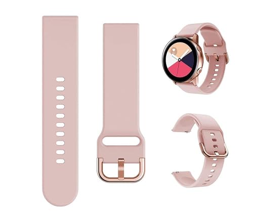 Image of PEFKO PSS56 19MM Replacement Soft Silicone [ Tang Buckle ] / Milanese [ Magnetic ] Sporty Straps /Bands Compatible for Boat Storm Smart Watch & Watches with 19mm Lugs Size (19MM, PINK /MAROON)
