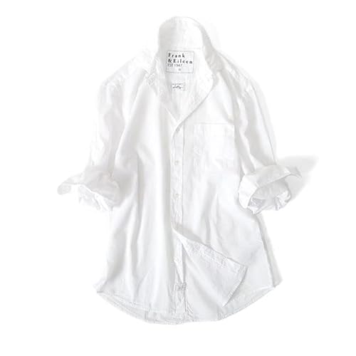 [FRANK & EILEEN] フランク&アイリーン LUKE ORGANIC VOILE ルーク オーガニック コットンボイルシャツ 3620700009 長袖シャツ メンズ【XS-White(010)】 **