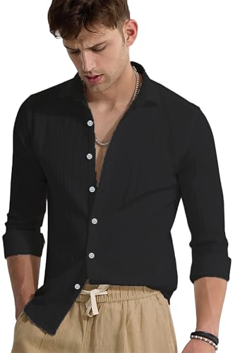 Image of Lonexo Popcorn Cotton Shirts for Men || Casual Shirt for Men || Men Stylish Full Sleeve Shirt || Men Fancy Shirt || Men Full Sleeve Shirt || Plain Shirts for Men