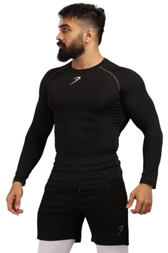 FUAARK Men's Full Sleeve Compression T-Shirt - Athletic Base Laye...