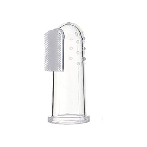 XINGSUI 4 Pieces Soft Silicone Finger Toothbrush,Tooth Cleaning Care, With 4 Storage Boxes Cover