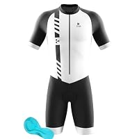 Triathlon Tri Costume,Combinaison de Triathlon pour Homme, Maillot de Cyclisme pour Homme, Trik Tri Costume pour Hommes -3D Gel Coussin Solide (1,XS