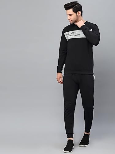 Image of Rigo Round Neck Full Sleeve Terry Track Suit For Men | Regular Fit Plus Sizes Tracksuit for Men's | Co-ord Set For Men