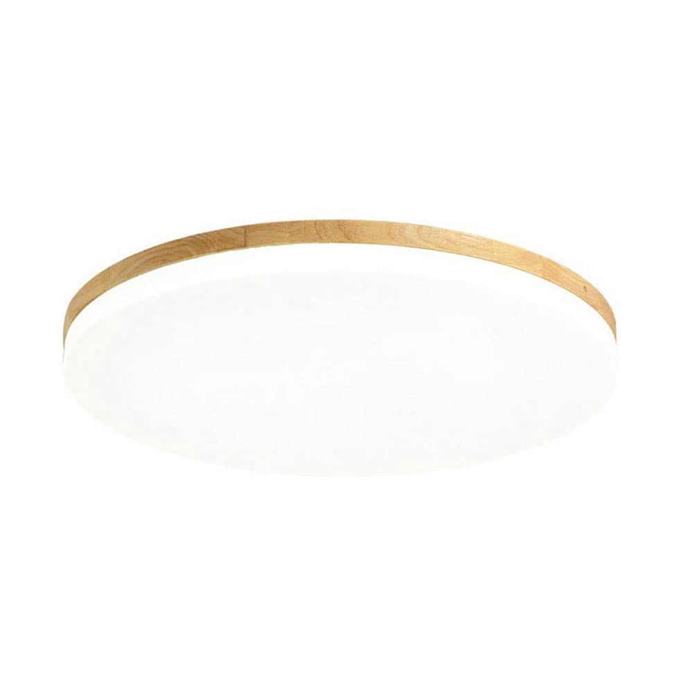 Plafonnier LED encastré bois acrylique trois couleurs variable salon